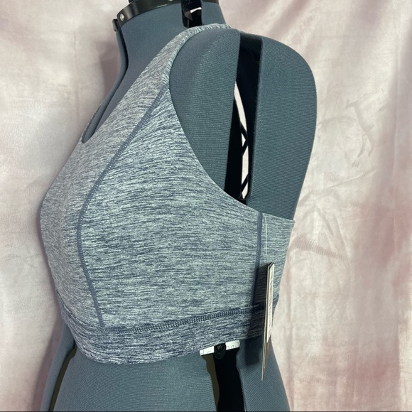Torrid Vintage Indigo Space-Dye Lattice Back Wicking Sports Bra NWT Size 2X - Picture 6 of 14